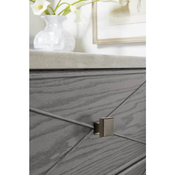 Blackrock 1-1/2 in. (38mm) Modern Oil-Rubbed Bronze Square Cabinet Knob