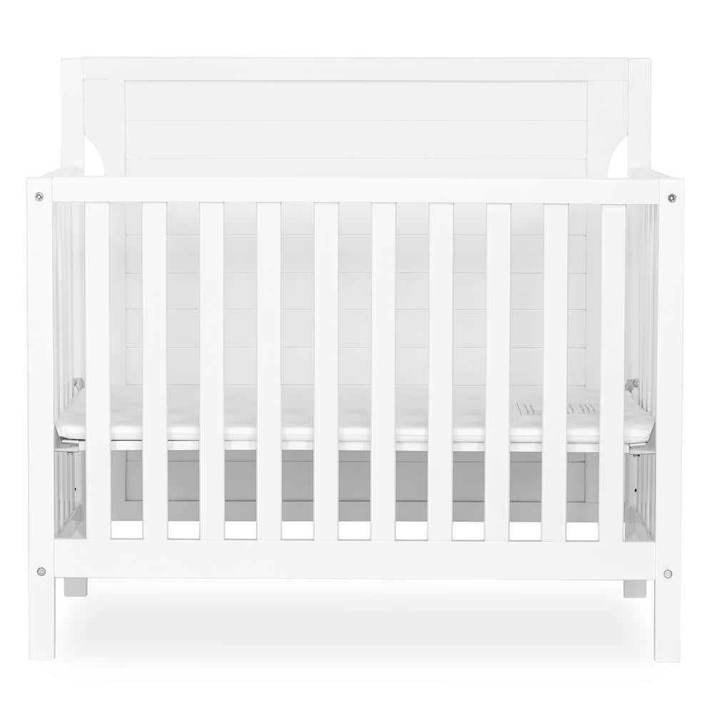 Dream On Me Bellport 4-in-1 White Convertible Mini/ Portable Crib I Mini Baby Crib I Includes 1.5 Mattress -  637-WHT