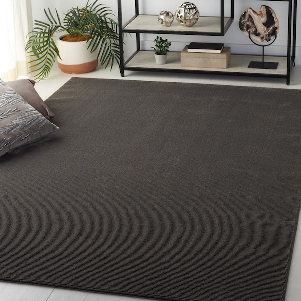 Revive Charcoal 9 ft. x 12 ft. Solid Area Rug