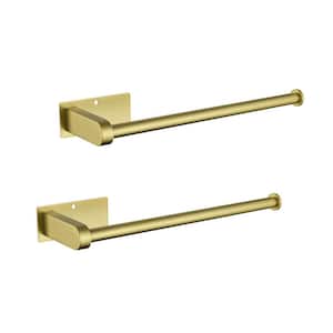 2-Pack Wall Mount Paper Towel Holder in Brushed Gold