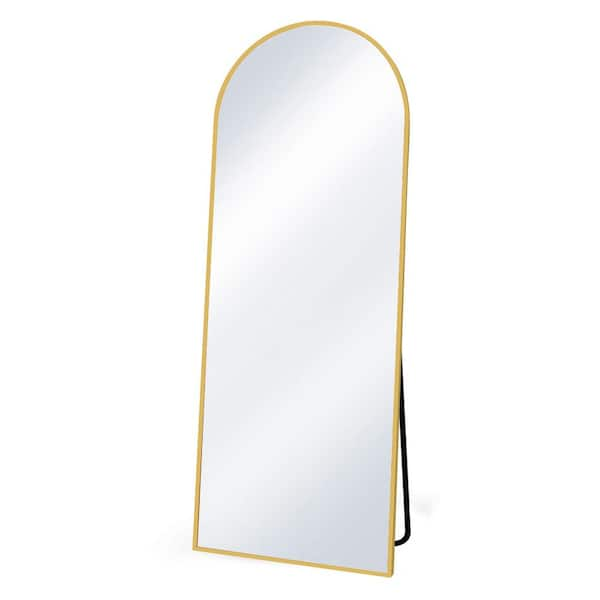 Shatterproof Metal Full Length Mirror Latitude Run Finish: Gold, Size: 21 x 64