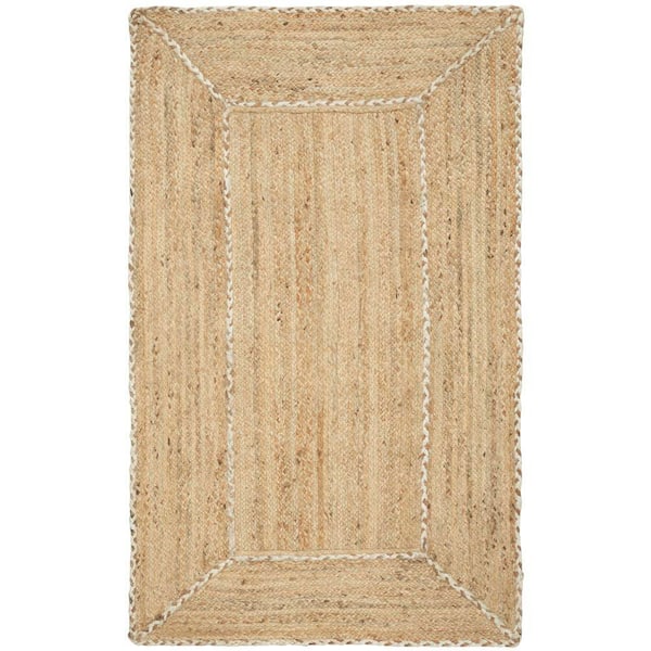 Terrazzo Jute Natural 3 ft. x 5 ft. Solid Contemporary Area Rug