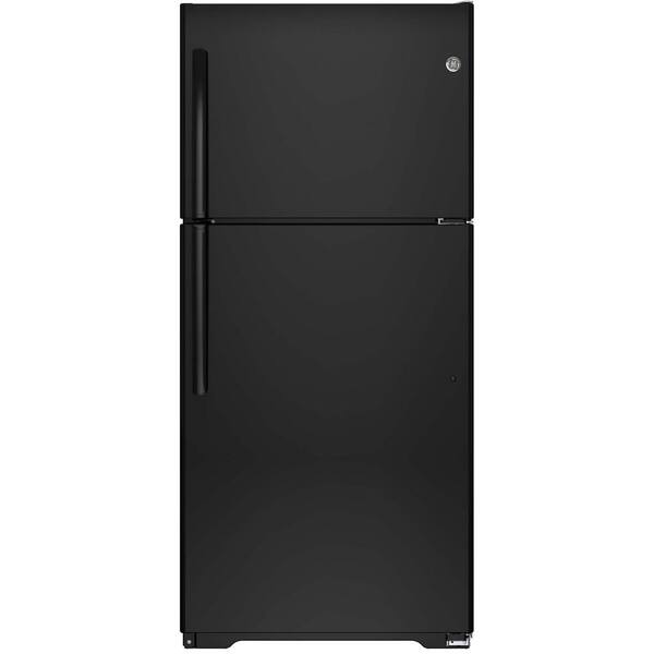 GE 18.2 cu. ft. Top Freezer Refrigerator in Black, ENERGY STAR