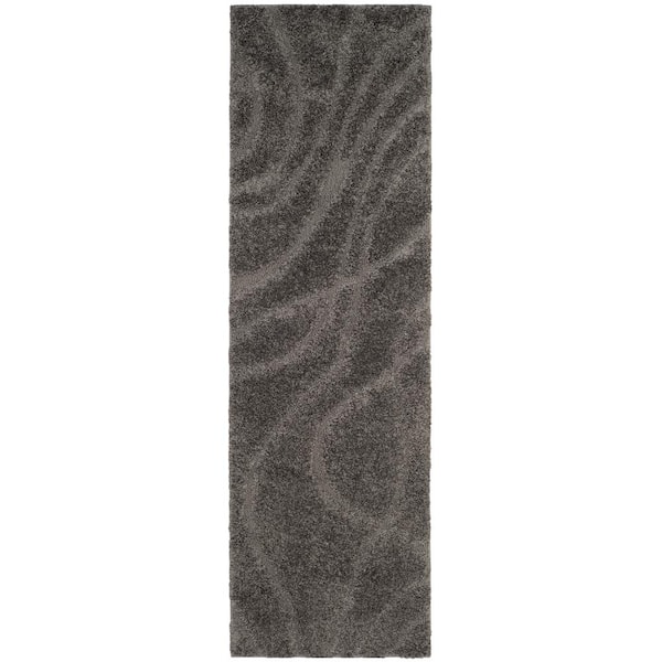 Florida 2 ft. x 17 ft. Gray/Gray Abstract Runner Rug