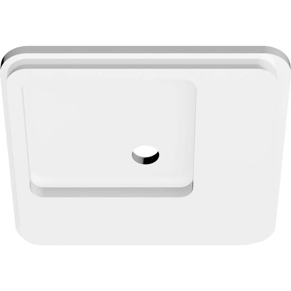 White PVC Contemporary Square Ceiling Medallion 10"