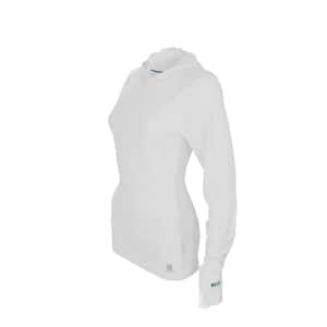 Women's Medium White DriRelease Women's Cooling Hoodie