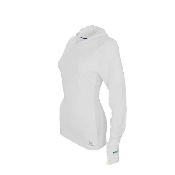 Women's Large White DriRelease Women's Cooling Hoodie
