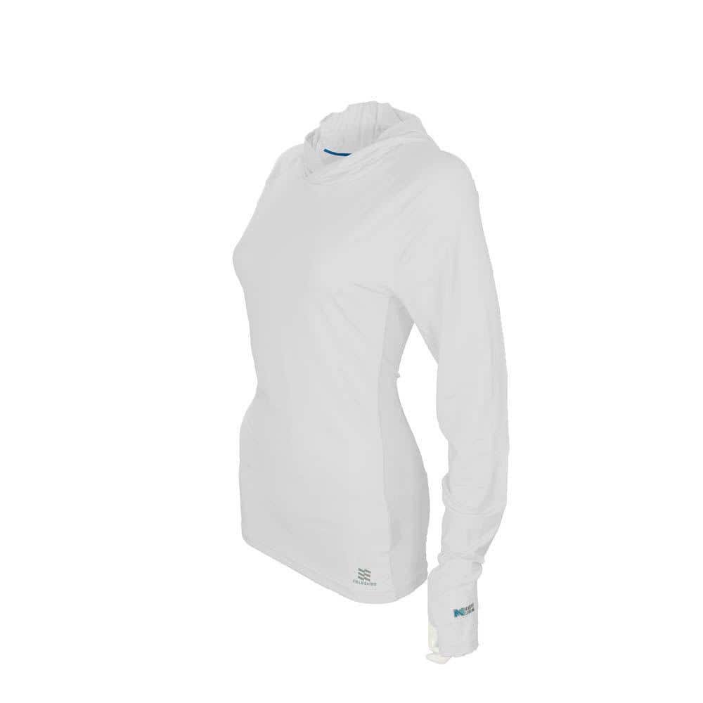 MOBILE COOLING Women's Small White DriRelease Women's Cooling Hoodie  MCWT03040221 - The Home Depot