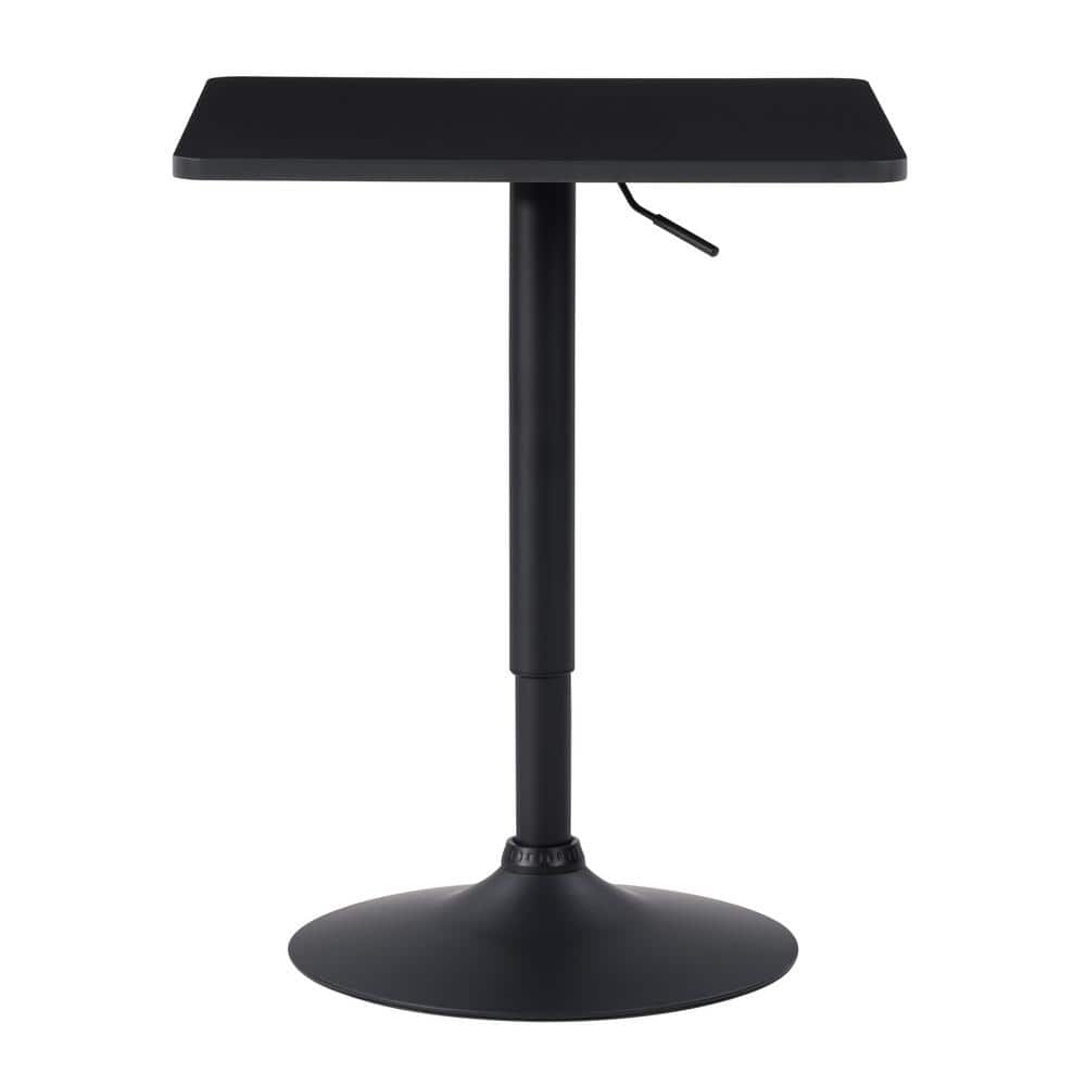 CORLIVING Adjustable Height 35 in. Black Swivel Square Bar Table -  DAW-620-T
