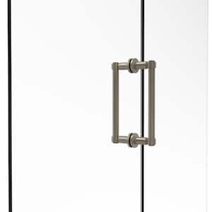 Contemporary 8 in. Back-to-Back Shower Door Pull in Antique Pewter