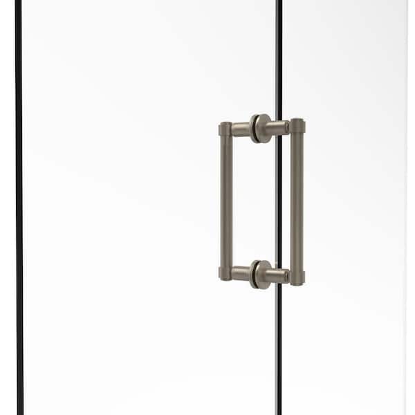 Allied Brass Contemporary 8 in. Back-to-Back Shower Door Pull in Antique Pewter