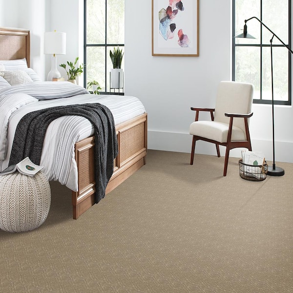 Pure - Toasted Seed-Beige 38 oz. Triexta Pattern Installed Carpet