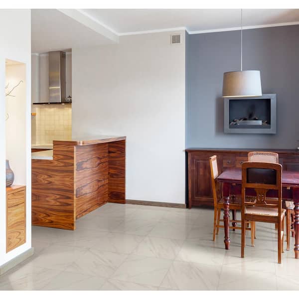 Soma Marfil 24 in. x 24 in. Polished Porcelain Stone Look Floor and Wall Tile (16 sq. ft./Case)