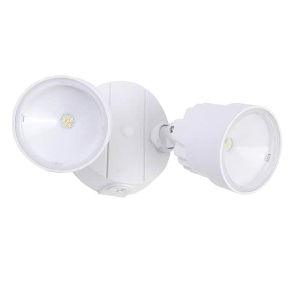 Lutec 2 Light White Outdoor Integrated, Ceiling Mounted Outdoor Led Flood Lights