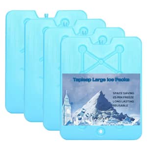 13 in. x 10 in. x 0.5 in. Long-Lasting Reusable Ice Packs for Coolers (4-Pack)