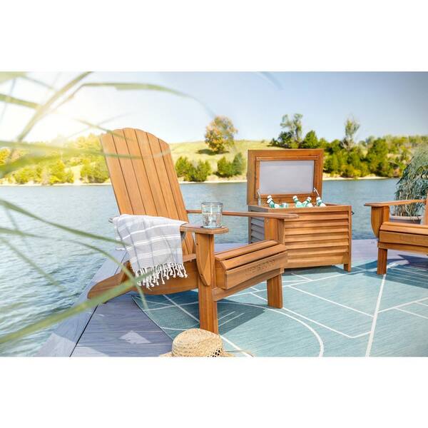 2 Chairs and Cooler 2 Chairs and Cooler Patio Seating Set Life is Good 2 Chairs and Cooler Adirondack Blue 3pc 