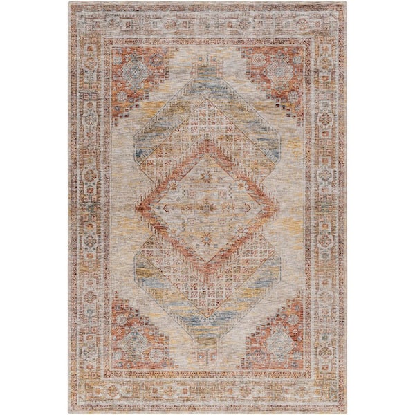 Naila Tan Traditional Medallion 9 ft. x 12 ft. 2 in. Area Rug