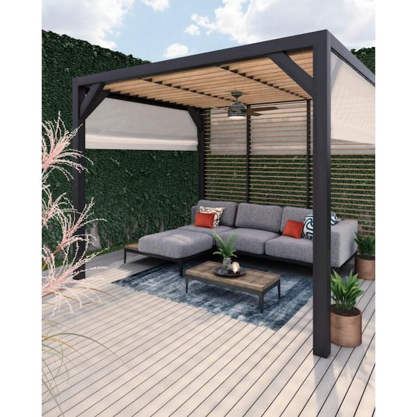 Oceana 52 in. Outdoor Noble Bronze Ceiling Fan with Light Kit and Wall Control Included