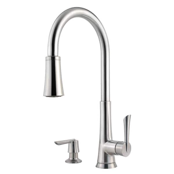 Pfister Mystique Single-Handle Pull-Down Sprayer Kitchen Faucet in Stainless Steel
