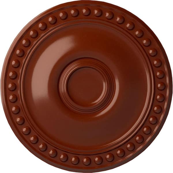 Ekena Millwork 19-1/8 in. x 1 in. Foster Urethane Ceiling Medallion (Fits Canopies upto 5-5/8 in.), Firebrick