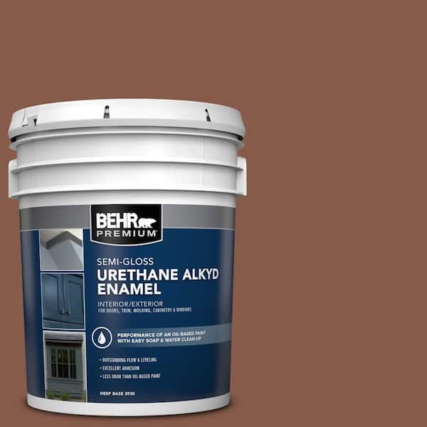 BEHR PREMIUM 5 gal. #MS-05 Madera Urethane Alkyd Semi-Gloss Enamel Interior/Exterior Paint