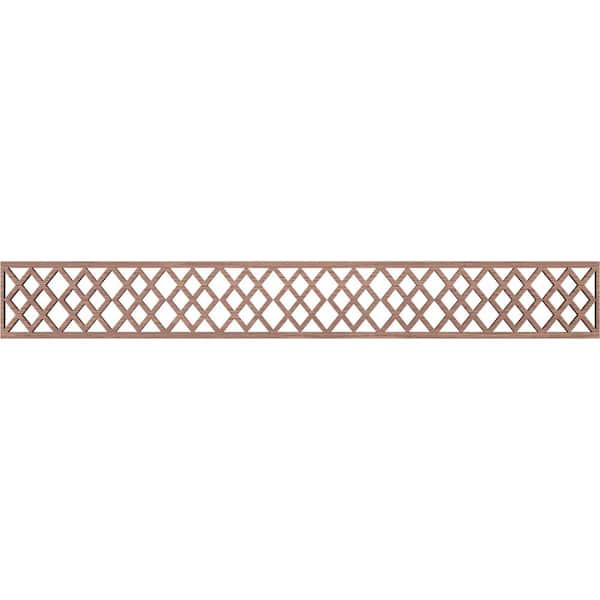 Ekena Millwork Hadley Fretwork 0.375 in. D x 46.5 in. W x 6 in. L Walnut Wood Panel Moulding