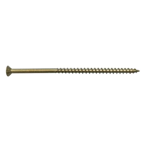 KTX Cutter #10 x 4-1/2 in. Ultra Guard Square Drive Flat-Head Coarse Thread with Nibs Double Auger Wood Deck Screws (100 per Box)