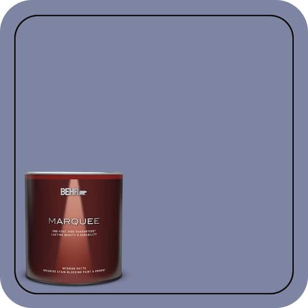BEHR MARQUEE 1 qt. #S540-5 Velvet Curtain One-Coat Hide Matte Interior Paint & Primer