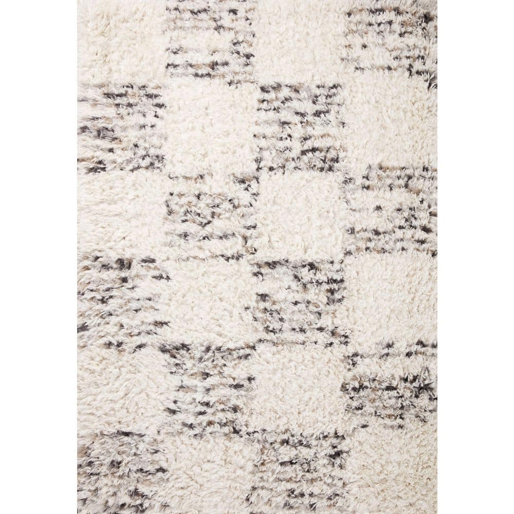 Amira 5 ft. 3 in. x 7 ft. 6 in. Ivory / Granite Shag Area Rug price history on PriceWatchPro