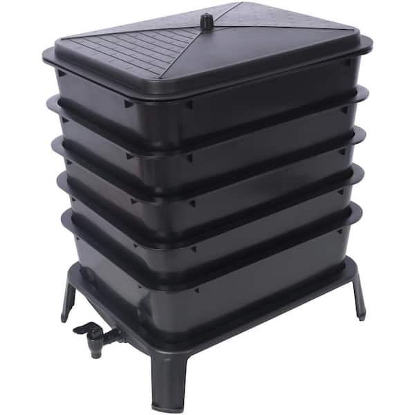 Unbranded 50 L 5-Layer Worm Compost Bin, Inclusive Worm Farm Kit for Recycling Food Waste