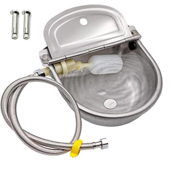 Automatic Water Dispenser for Dog & Livestock Stainless-Steel Self Filling Water Trough Large Size Pet Water Bowl Feeder