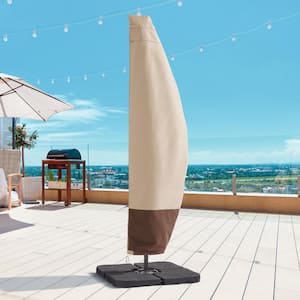 east end patio cantilever umbrella Treasure Garden 13-ft Outdoor Patio Umbrella with Lux Lighting, Octago