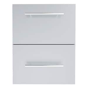 Designer Series Raised Style 18 in. 304 Stainless Steel Paper Towel Drawer Combo