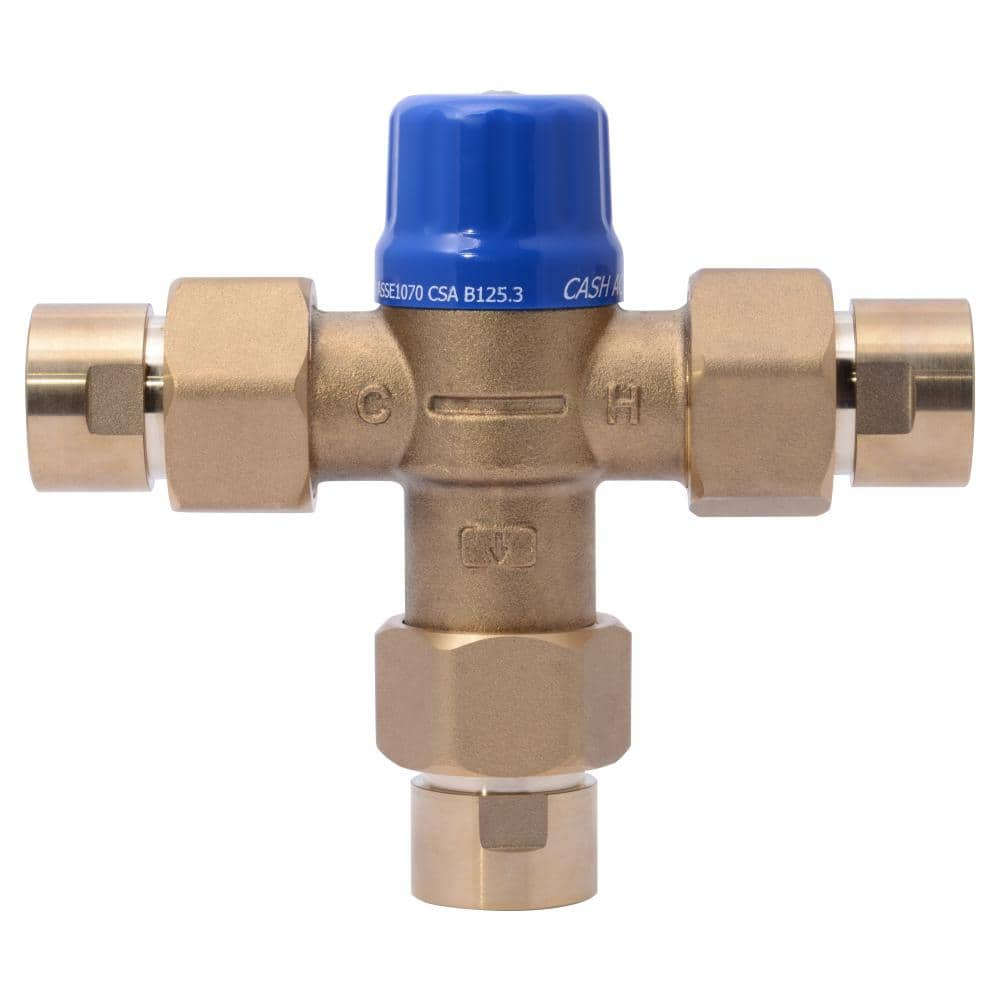 Cash Acme 3/4 in. HG-110 Female Threaded Thermostatic Mixing Valve ...