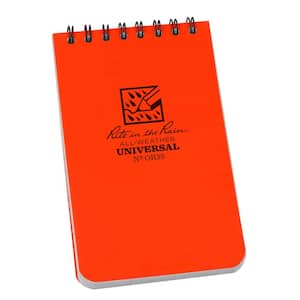 Weatherproof 3 in. x 5 in. Top Spiral Notebook, Orange Cover (6-Pack)