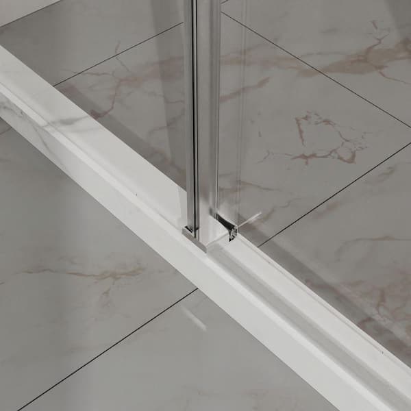 Modland 48 in. W x 72 in. H Sliding Frameless Shower Door in