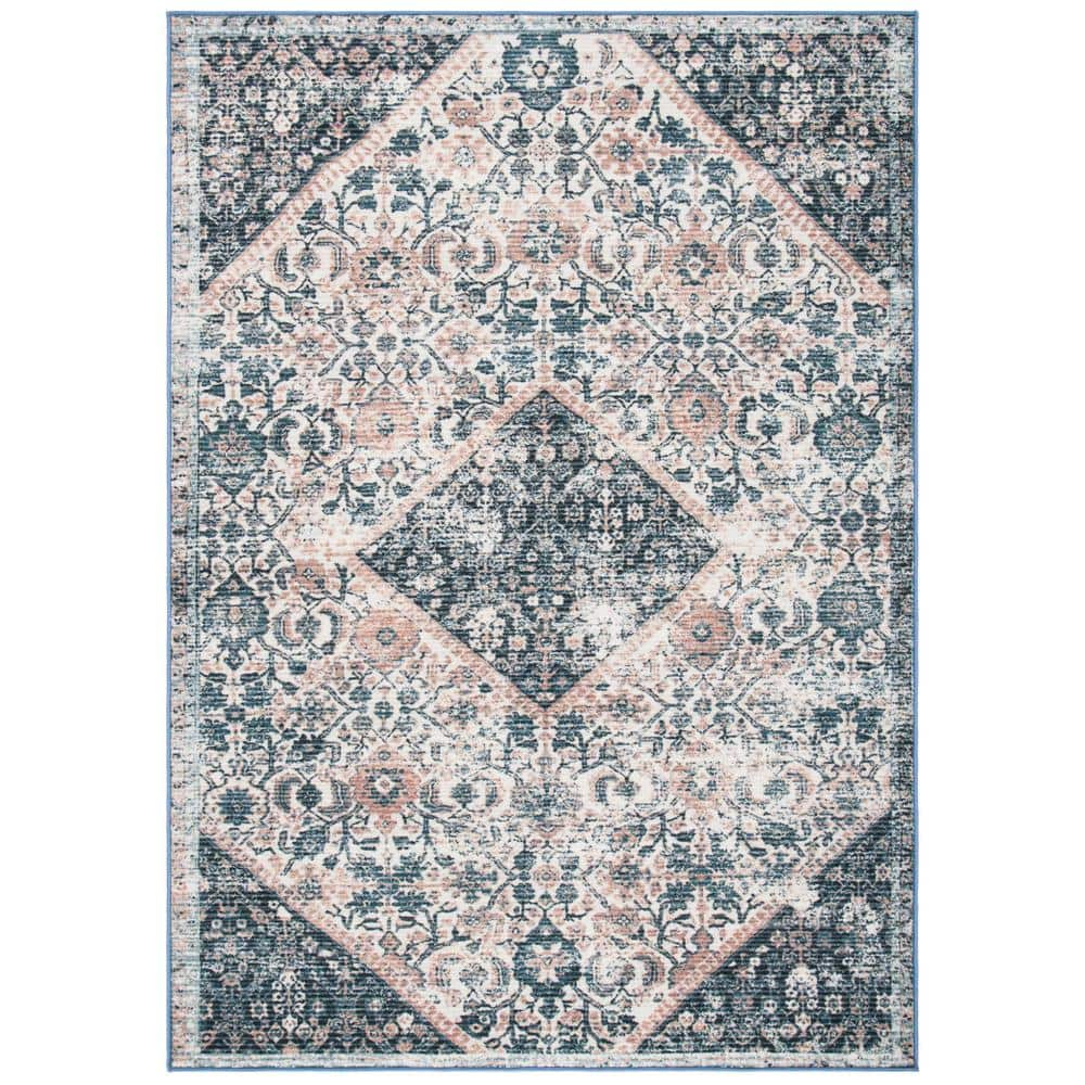 Safavieh Journey Raschelle Floral Distressed Area Rug Ivory Pink 5 5 X 7 7