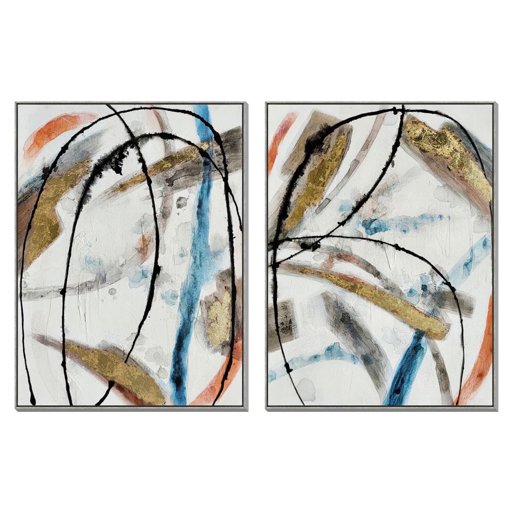 2 Piece Framed Abstract Art Print 42 in. x 32 in. price history on PriceWatchPro
