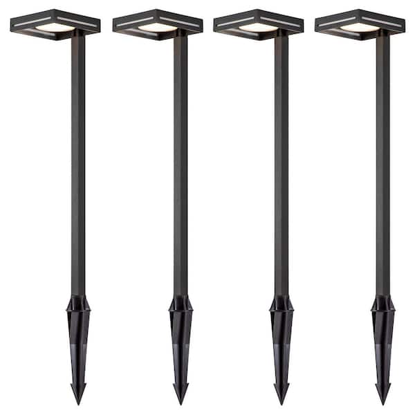 C Cattleya Low Voltage Dark Bronze Hardwired Integrated LED Weather Resistant Path Light (4-pack)
