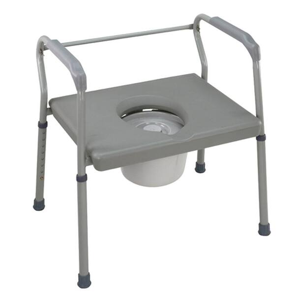 DMI Duro-Med Heavy-Duty Steel Commode with Platform Seat