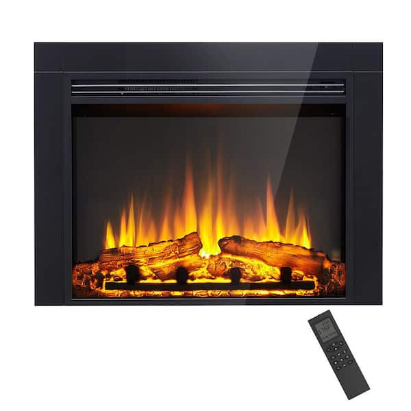 Edendirect 32 in. Ventless Electric Fireplace Insert in Black with Remote Control, 750-Watt/1500-Watt