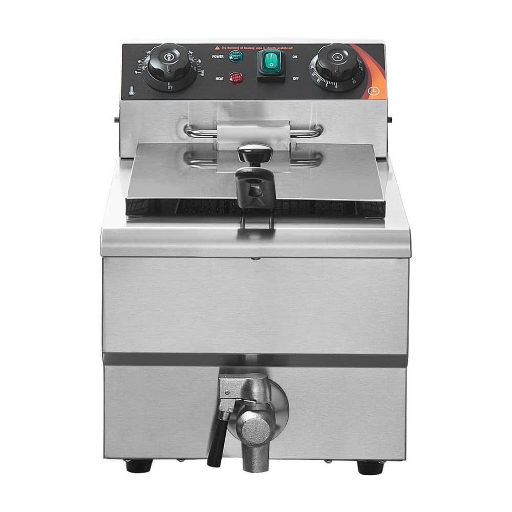 Commercial Deep Fryer, 11.6 Qt. Sliver Deep Fryer with Basket, 1500 W Electric Countertop Fryer, for Kitchen Use price history on PriceWatchPro
