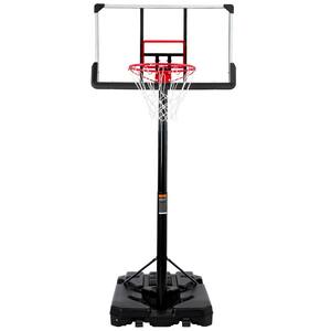 Portable Basketball Hoop & Goal Basketball System Basketball Equipment with Vertical Jump Measurement Height Adjustable 6.6-10ft with 44 Backboard for Youth Kids Indoor Outdoor Use 