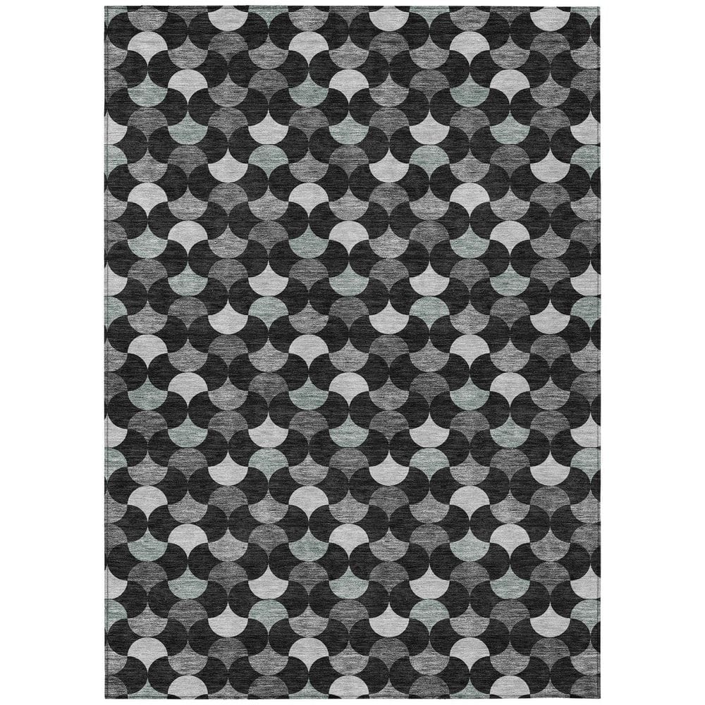 Chantille Machine Washable Indoor/Outdoor Abstract ACN2568 Black 3 ft. x 4 ft. Area Rug price history on PriceWatchPro