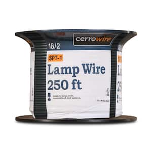 250 ft. 18/2 Black Stranded SPT-1 Copper Lamp Wire
