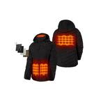 Women's 2X-Large Black 7.38-Volt Lithium-Ion Heated Down Jacket with 90% Down Insulation and 1 Upgraded Battery Pack