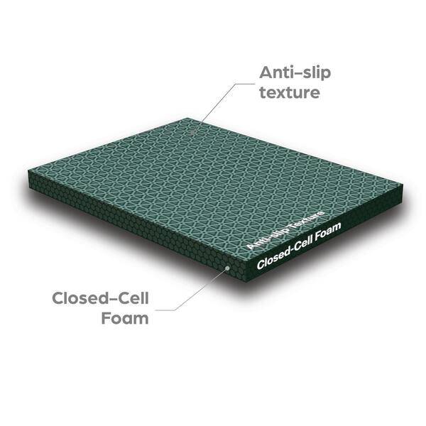 Norsk Green 24 in. x 24 in. x 0.47 in. Foam Interlocking Floor Mat (6-Pack)