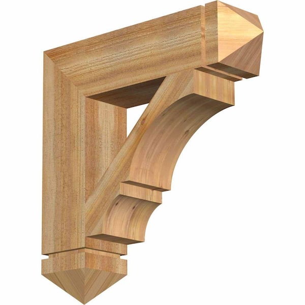 Ekena Millwork 6 in. x 26 in. x 26 in. Western Red Cedar Balboa Arts and Crafts Rough Sawn