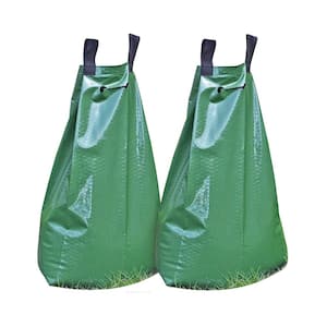 18 in. Dia Green PVC Plastic 20 Gal. Tree Watering Grow Bag Drip Irrigation for Newly Planted Trees (2-Pack)