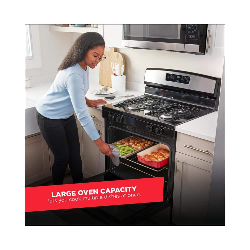 30-Inch White Freestanding Natural Gas Range with Broiler Drawer